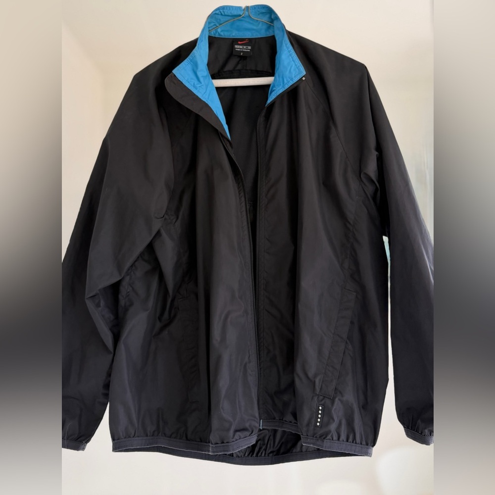 Nike Women’s Athletic Jacket / Windbreaker Black & Blue | Size Medium (8–10)